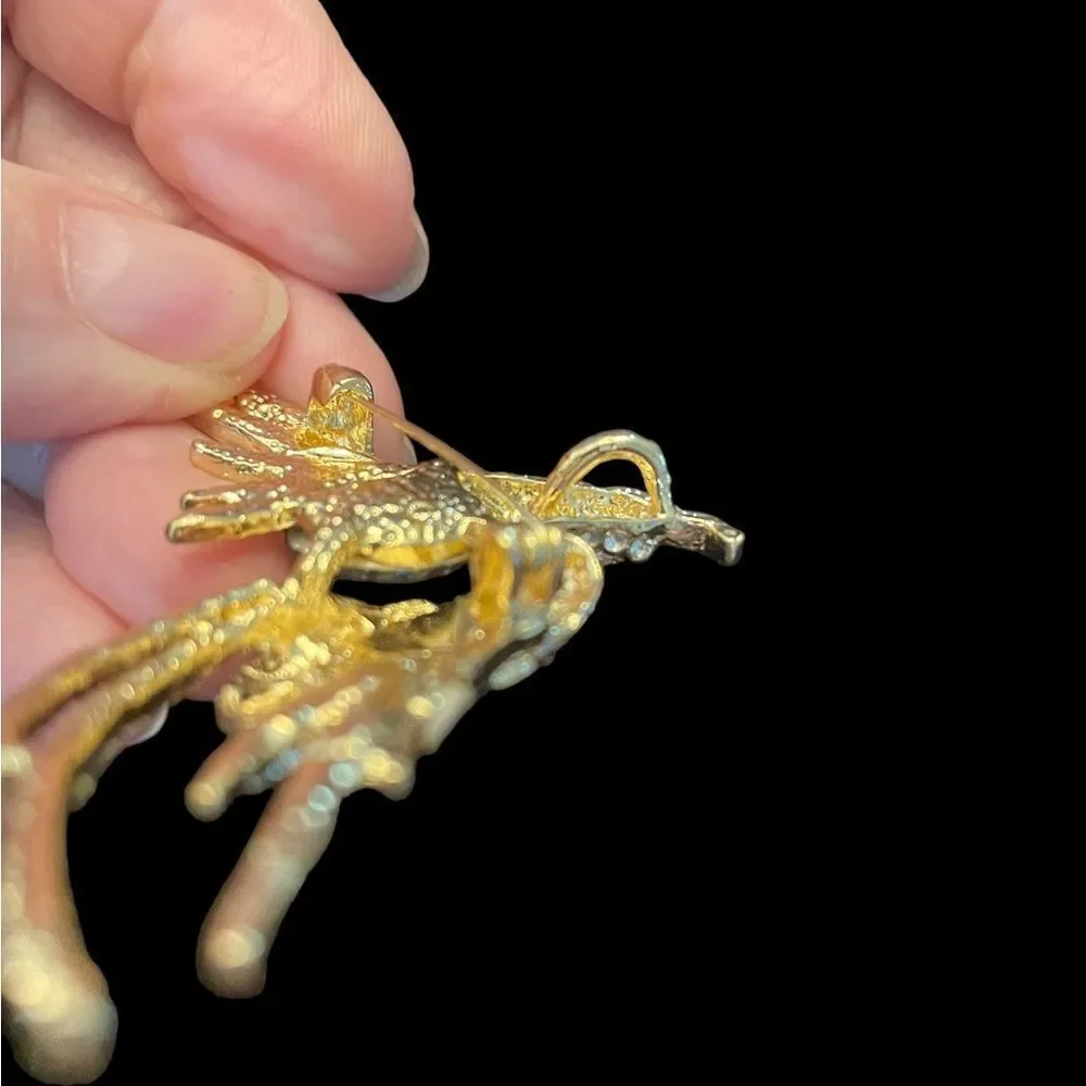 GOLDTONE‎ PHOENIX BROOCH OR NECKLACE
